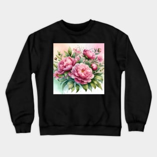 Pink Peonies Crewneck Sweatshirt